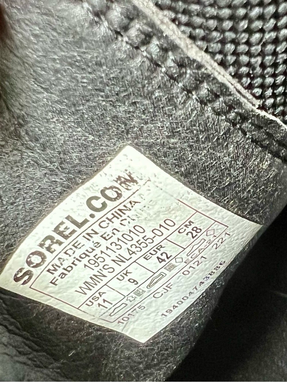 Sorel Black Joan of Arctic Wedge III Chelsea Boots size 11 - Waterproof Leather - Picture 11 of 14